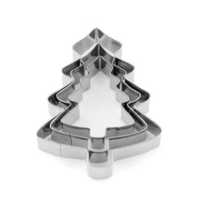 Ladda upp bild till gallerivisning, 3 St/Pack Jul Pepparkaksform Julgranar 3 PCS/Set Christmas Tree Cookie Cutter, 3 ST/Set Papparkaksformar Julgran