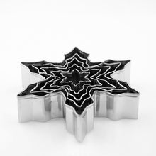 Ladda upp bild till gallerivisning, 5 St/Pack Jul Snöflinga Rostfritt stål Pepparkaksformar 5 PCS/Set Christmas Snow Flake Stainless Steel Cookie Cutter