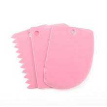 Ladda upp bild till gallerivisning, 3st-Pack Degskrapa Kamskrapa Smörcräm Small Dough, Pastry Buttercream Icing Scrapper-3 PCS/Set