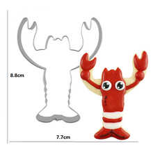 Ladda upp bild till gallerivisning, 9 St/Pack Utstickare Pepparskakaform Havsdjur Fisk Kräft Hummer Pingvin Collection C 9 PCS/Set Ocean Animal Fish Cookie Cutter Collection C