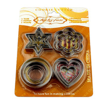 Ladda upp bild till gallerivisning, 12St/Pack Blandad Rostfritt Stål Utstickare Pepparkaksform Hexagram Blomma Rund Hjärta