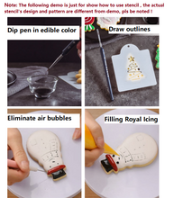Ladda upp bild till gallerivisning, 8st/Pack Jul Utstickare Pepparkaksformar med stenciler Collection C 8 Pcs/Set Xmas Christmas Cookie Cutter Colletion C