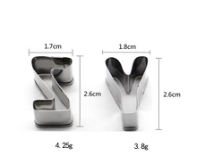 Ladda upp bild till gallerivisning, 26 St/Pack Utstickare Siffror Alphabet Letter Cookie /Fondant Cutter -26PCS/Set