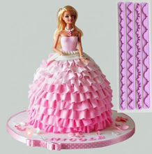 Ladda upp bild till gallerivisning, 4 St/Pack Utsickare Frills Fonant Tåtor Cupcake Dekoration Fondant Cake Straight Frill Lace Ribbon Cutter Edge Mold