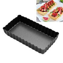 Ladda upp bild till gallerivisning, 6 St/Pack Liten Tartform Pajform med löstagbar botten Rektangulär - 6 PCS/SET Small Rectangular Tart Pie Pan