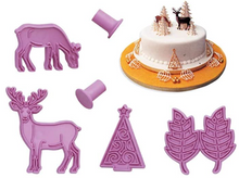 Ladda upp bild till gallerivisning, Elk Jul Sockerpasta Stamp Lera Deer Shape Christmas Cookie Fondant Clay Stamp