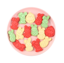 Ladda upp bild till gallerivisning, 6 St Påsk Utstickare Kakformar Utsticksform Med Prägel - 6pcs / set Press Stamp Easter Fondant Cookie Cutter Mold