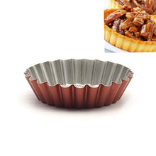 Ladda upp bild till gallerivisning, 6st/Pack Tartlettformar Pajformar Small Tart/Pie Pan-Grid Bottom-Champagne Golden Fruk Tart Fruit Tart Festmat Baka Fruit Tart