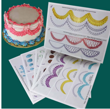 Ladda upp bild till gallerivisning, 89 Mönster /Pack Övningsset Spritsa -89 Patterns/Set Icing Piping Decorating Practice Drawing Template
