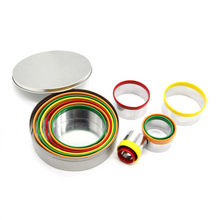 Ladda upp bild till gallerivisning, 12 St/Pack Utstickare Runda -Färgstark Kant 12 PCS/Set Round Dough Cookie Pastry Cutter Fondant Cutter