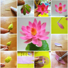 Ladda upp bild till gallerivisning, 4 St/Pack & 3 St/Pack Gumpaste Fondant Blomma Utstickare Lotus (Blomma & Blad) Dahlia pinnata 4 PCS/Set Fondant Gumpaste Flower Cutter Lotus Dahlia pinnata
