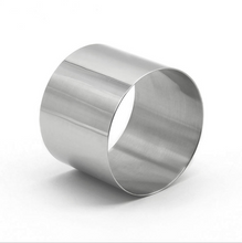 Ladda upp bild till gallerivisning, 6 St/Pack Rostfritt stål Tårtring Mousseform med Tart Tamper 6 PCS/Set Stainless Steel Mousse Ring