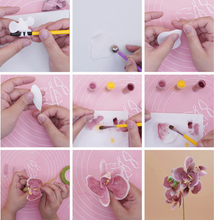 Ladda upp bild till gallerivisning, 3 St /Pack Orkide Blomma Utstickare 3 PCS/Set Fondant Gumpaste Orchid Flower Petal Cutter