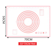 Ladda upp bild till gallerivisning, Extra Stor non-stick bakmatta / bakmatta silikon halkfri degmatta rullmatta silikonmatta bakfilm bakpapper arbetsmatta med mått 70 x 50 cm för fondant pizza brödmatta, BPA-fri Large Non-Stick Siiicone Mat Extra Large