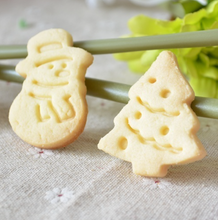Ladda upp bild till gallerivisning, 4 St/Pack Jul Kakstämplar Utstickare Pepparkaksformar Pepparkaksform 4pcs / set Press Stamp Christmas Fondant Cookie Spring Press Cutter Mold