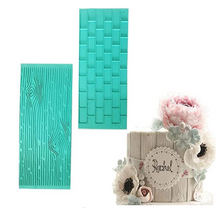 Ladda upp bild till gallerivisning, 2 St/Pack Tegelvägg & Bark Plastformer Fondant Tårtkant Dekoration Brick Wall Tree Bark Fondant Cake Border Pressing Mold Cake Decoration