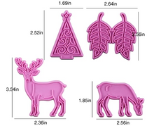 Ladda upp bild till gallerivisning, Elk Jul Sockerpasta Stamp Lera Deer Shape Christmas Cookie Fondant Clay Stamp