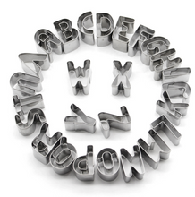Ladda upp bild till gallerivisning, 26 St/Pack Utstickare Siffror Alphabet Letter Cookie /Fondant Cutter -26PCS/Set