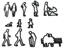 Ladda upp bild till gallerivisning, 11St /Pack Kärlek Förlovning Bröllop & Familj Sockerpasta Fondant Patchwork