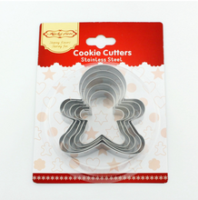 Ladda upp bild till gallerivisning, 5 St/Pack Utstickare Pepparkaksformar Gingerman 5 PCS/Set Ginger Man Christmas Cookie Cutter
