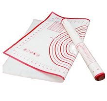 Ladda upp bild till gallerivisning, Stor non-stick bakmatta / bakmatta silikon halkfri degmatta rullmatta silikonmatta bakfilm bakpapper arbetsmatta med mått 60 x 40 cm för fondant pizza brödmatta, BPA-fri Large Non-Stick Siiicone Mat Large