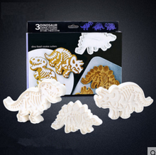 Ladda upp bild till gallerivisning, 3 St/Pack Utstickare Dinosaurier 3 PCS/Set DinosaursCookie Fondant Cutter