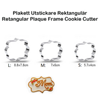 Ladda upp bild till gallerivisning, 3 St/Pack Plakett Pepparskakfrom Utstickare Rektangulär 3 PCS/Set Retangular Plaque Frame Cookie Cutter