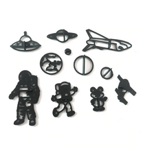Ladda upp bild till gallerivisning, 11 St/Pack Rymdraket & Astronaut Utstickare Fondant Patchwork