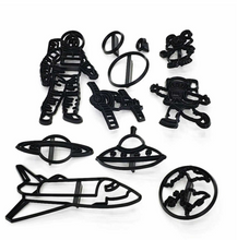 Ladda upp bild till gallerivisning, 11 St/Pack Rymdraket & Astronaut Utstickare Fondant Patchwork