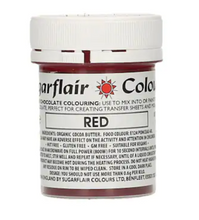 Ladda upp bild till gallerivisning, Sugarflair Chokladfärg Röd Sugarflair Red Cholocate Coca Butter Color-35g