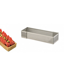 Ladda upp bild till gallerivisning, 6 St/Pack Små Retangulär Perforerad Tårtring Dessert Mousse Retangular Perforated Tart Ring 80*35*20mm