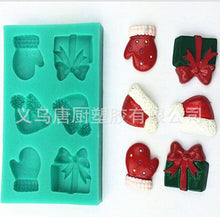 Ladda upp bild till gallerivisning, 3 *2 Jul Silikonformar Fondant Choklad 3*2 Christmas Silicone Mold