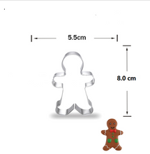 Ladda upp bild till gallerivisning, 8st/Pack Jul Utstickare Pepparkaksformar med stenciler Collection D 8 Pcs/Set Xmas Christmas Cookie Cutter Colletion D