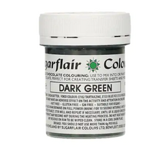 Ladda upp bild till gallerivisning, Sugarflair Chokladfärg Mörkgrön Sugarflair Dark Green Chocolate Coca Butter Color-35g