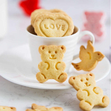 Ladda upp bild till gallerivisning, 4 St/Pack Alla hjärtans dag Valentine's Day Kakstämplar Utstickare 4 PCS/Set Valentine's Day Press Stamp Cookie Fondant Cutter Mold Love Teddy Bear Heart Rose