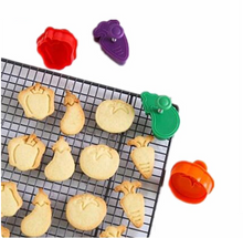 Ladda upp bild till gallerivisning, 4 St/Pack Grönsaker Kakstämplar Utstickare 4 PCS/Set Veggetable Press Stamp Cookie Fondant Cutter Mold