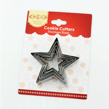 Ladda upp bild till gallerivisning, 5 St/Pack Utstickare Pepparkaksformar Stjärnor 5 PCS/Set Star Shape Cookie Cutter Christmas Cookie Cutter,5St/Set kaksformar Stjärnor
