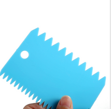 Ladda upp bild till gallerivisning, 3st-Pack Degskrapa Kamskrapa Smörcräm Small Dough, Pastry Buttercream Icing Scrapper-3 PCS/Set