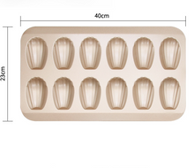 Ladda upp bild till gallerivisning, 12 St Madeleine Bakform 12 Cavity Non-Stick Madeleine Baking Pan