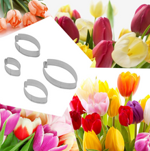 Ladda upp bild till gallerivisning, 4 St/Pack Gumpaste Fondant Utstickare Blomma Tulip 4 PCS/Set Fondant Gumpaste Flower Cutter Tulip