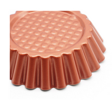 Ladda upp bild till gallerivisning, 6st/Pack Tartlettformar Pajformar Small Tart/Pie Pan-Grid Bottom-Champagne Golden Fruk Tart Fruit Tart Festmat Baka Fruit Tart
