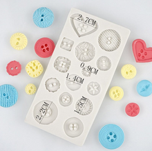 Ladda upp bild till gallerivisning, 14 I 1 Knapp Silikonform- A 14 in 1 Button Pattern Silicone Mold- A