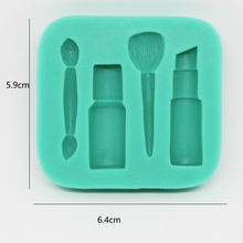 Ladda upp bild till gallerivisning, 4 i 1 Sminkverktyg Sockerpasta Choklad Silikform 4 in 1 Make-up Tools Fondant Choclate Silicone Mold