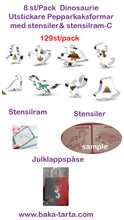Ladda upp bild till gallerivisning, 8 st/Pack Utstickare Pepparkaksformar Dinosaurie med stensiler Collection C 8 PCS/Set Dinosaur Cookie Cutter Colletion C
