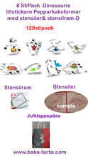 Ladda upp bild till gallerivisning, 8 St/Pack Utstickare Pepparkaksformar Dinosaurie med stensiler Collection D 8PCS/Set Dinosaur Cookie Cutter with Stencils
