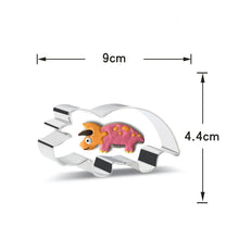 Ladda upp bild till gallerivisning, 8 St/Pack Utstickare Pepparkaksformar Dinosaurie med stensiler Collection D 8PCS/Set Dinosaur Cookie Cutter with Stencils