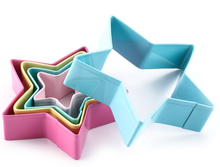 Ladda upp bild till gallerivisning, 5 St/Pack Stjärna Pepparkaksform Utstickare Cookie Cutter- 5 PCS/Set Star Shape Cookie Cutter