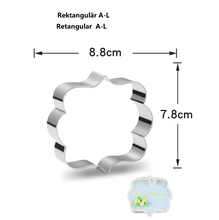Ladda upp bild till gallerivisning, 3 St/Pack Plakett Pepparskakfrom Utstickare Rektangulär 3 PCS/Set Retangular Plaque Frame Cookie Cutter