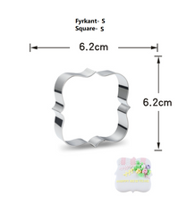 Ladda upp bild till gallerivisning, 3 St/Pack Plakett Pepparskakform Utstickare Fyrkant 3 PCS/Set Square Plaque Frame Cookie Cutter