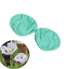 Ladda upp bild till gallerivisning, Dubbel Veiner Silikonformar Ros/Vallmo Blomma Double-Sided Vein Rose/Poppy Flower Silicone Mold-A